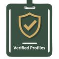 100% Verified Profiles certification badge