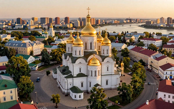 Golden domed cathedrals and historic streets of Kyiv, Ukraine's vibrant capital for dating
